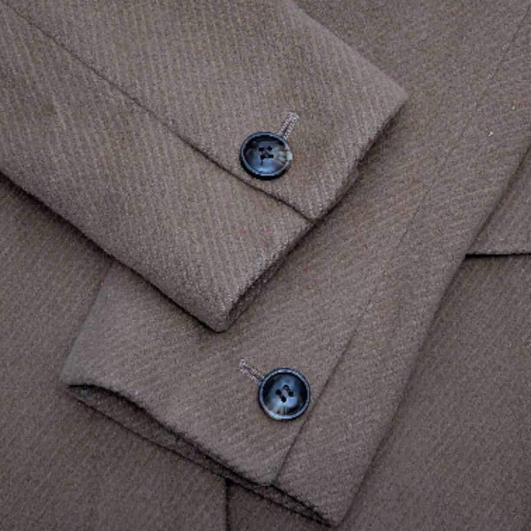 IENA Women’s Cashmere Blend Chester Coat Brown Long S Excellent Japan