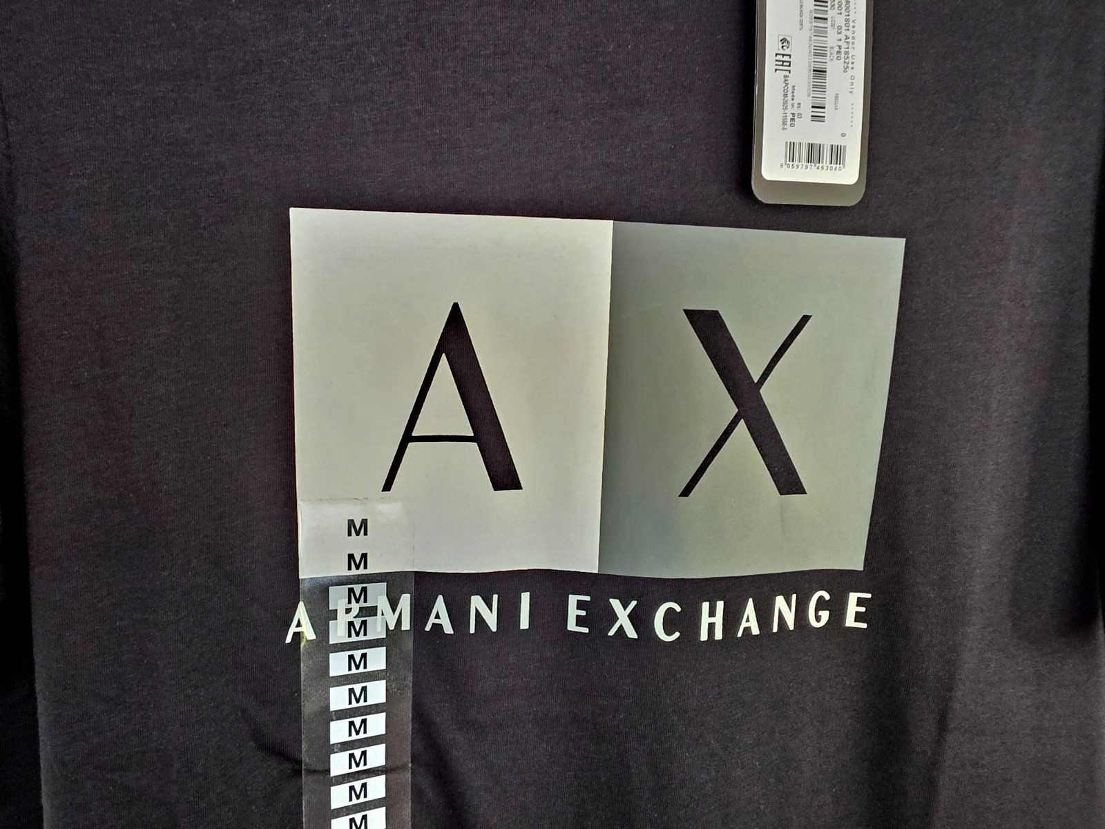 A|X Armani Exchange Men’s Textured Grid Box T-Shirt