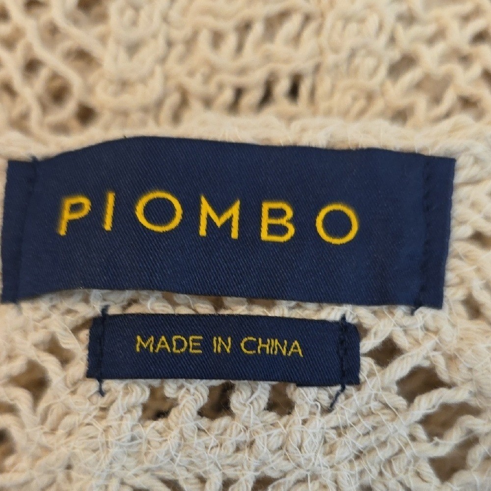 Piombo Crochet Knit Tank Top Medium Cut Out Boho Y2k