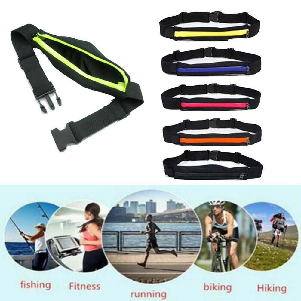 Gym Fitness Running Jogging Waist Bum Sport Runner Bag Belt Pouch Zip Fanny Pack