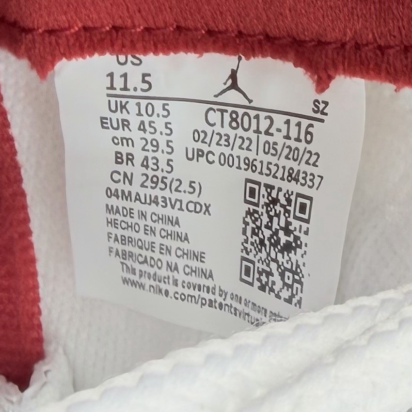 Nike Air Jordan 11 Cherry Retro Shoes Red White 2022 Men’s Size 11.5