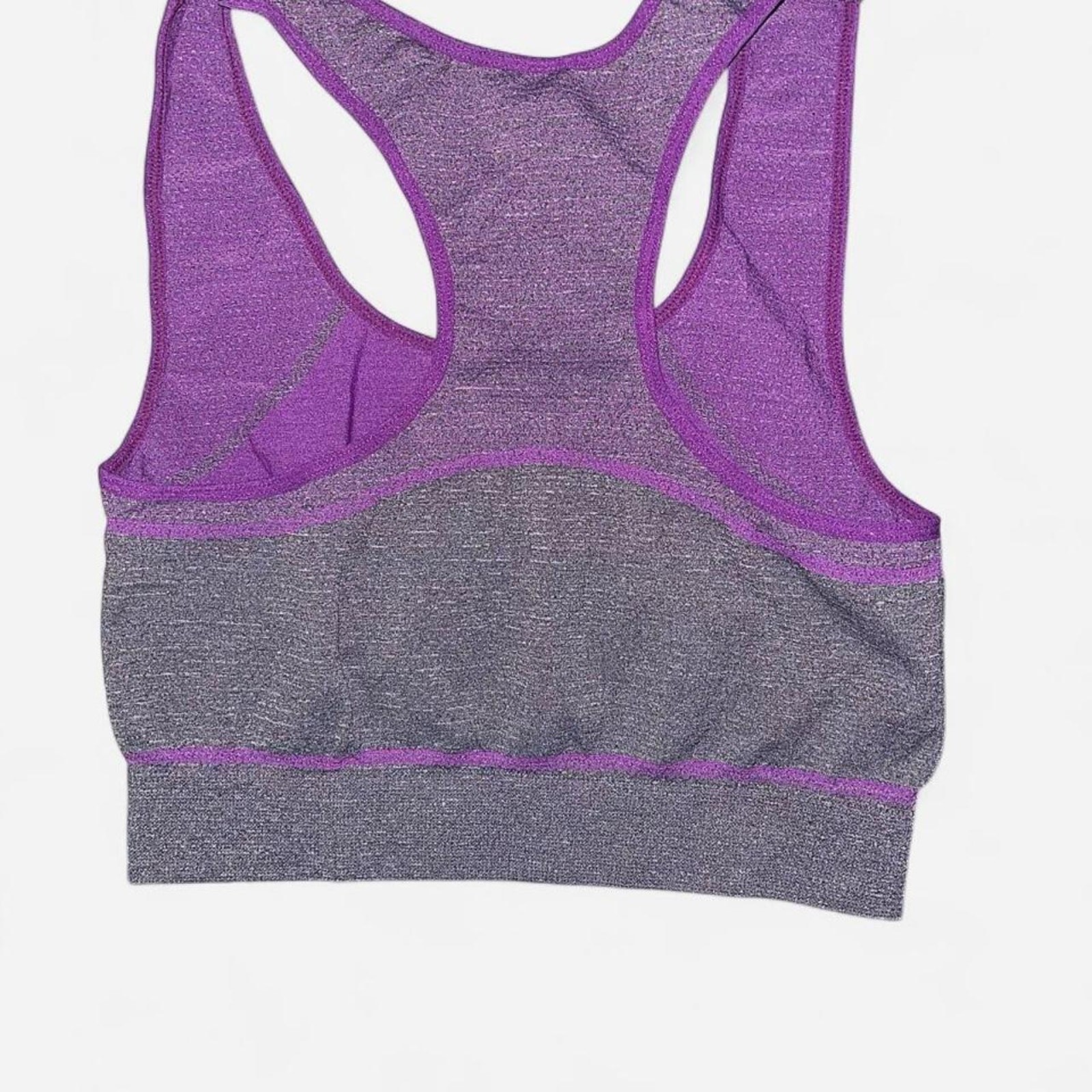 Blue Star Bright Purple Charcoal Leggings Sports Bra Set – Size L/XL