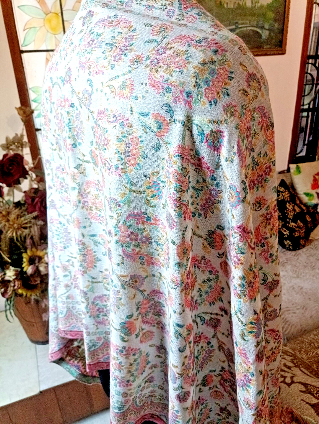 100% Silk Zari PASHMINA JAMAWAR Kani JAMAVAR SHAWL DESIGNER ~12 DESIGN CHOICE