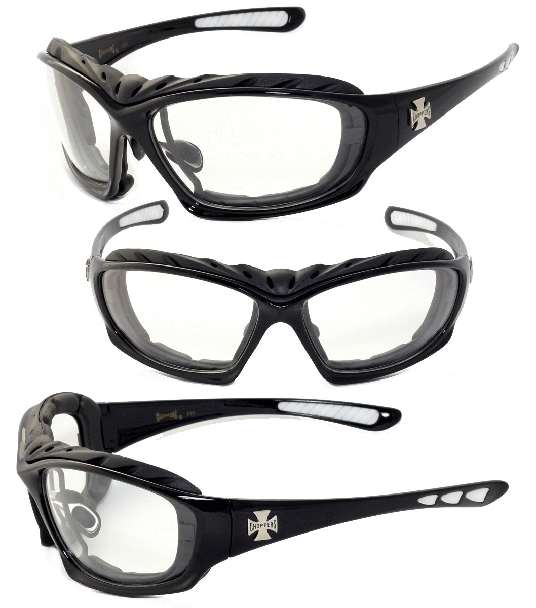 3 Pairs Choppers Motorcycle Padded Foam Wind Resistant Riding Glasses Sunglasses