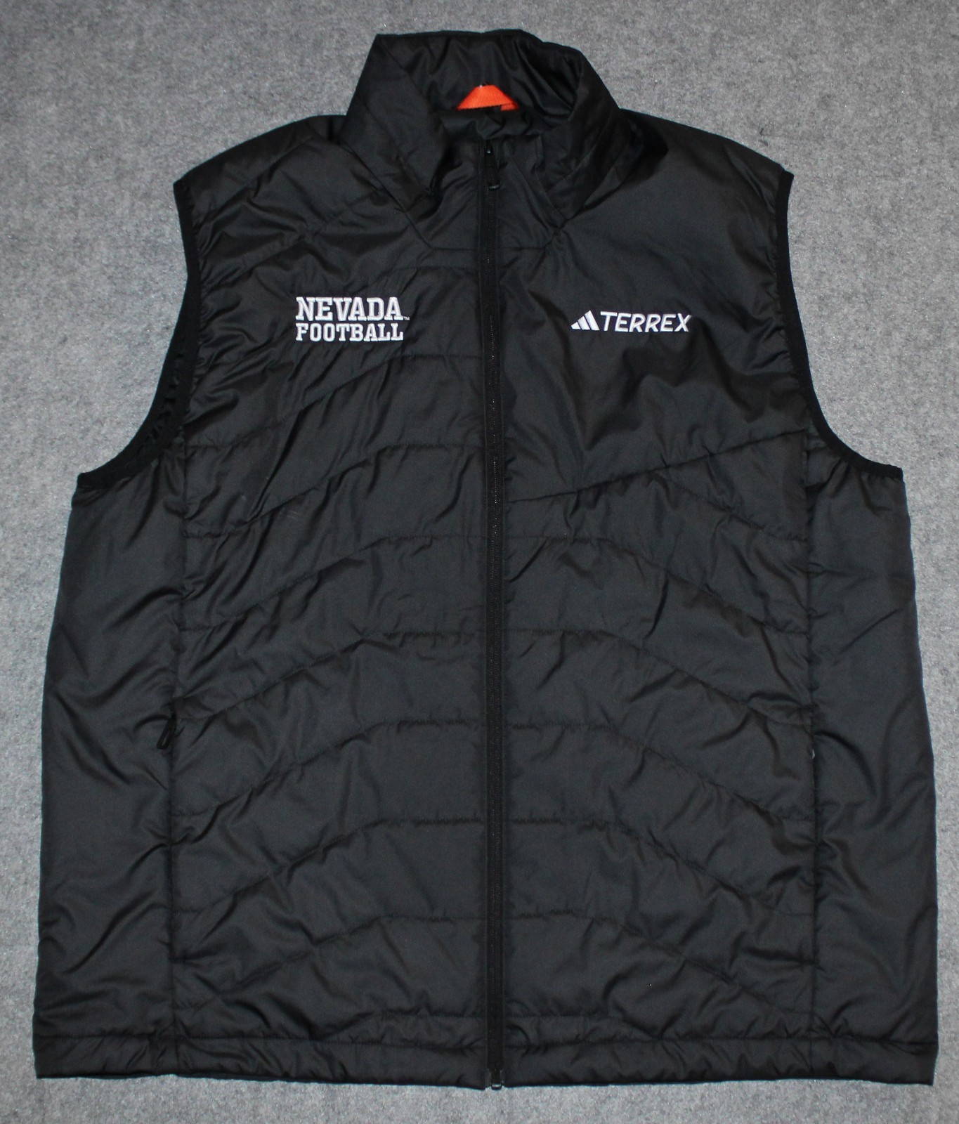ADIDAS TERREX CLIMAWARM PUFFER VEST + Nevada Wolf Pack UNR Football sz XL Vest