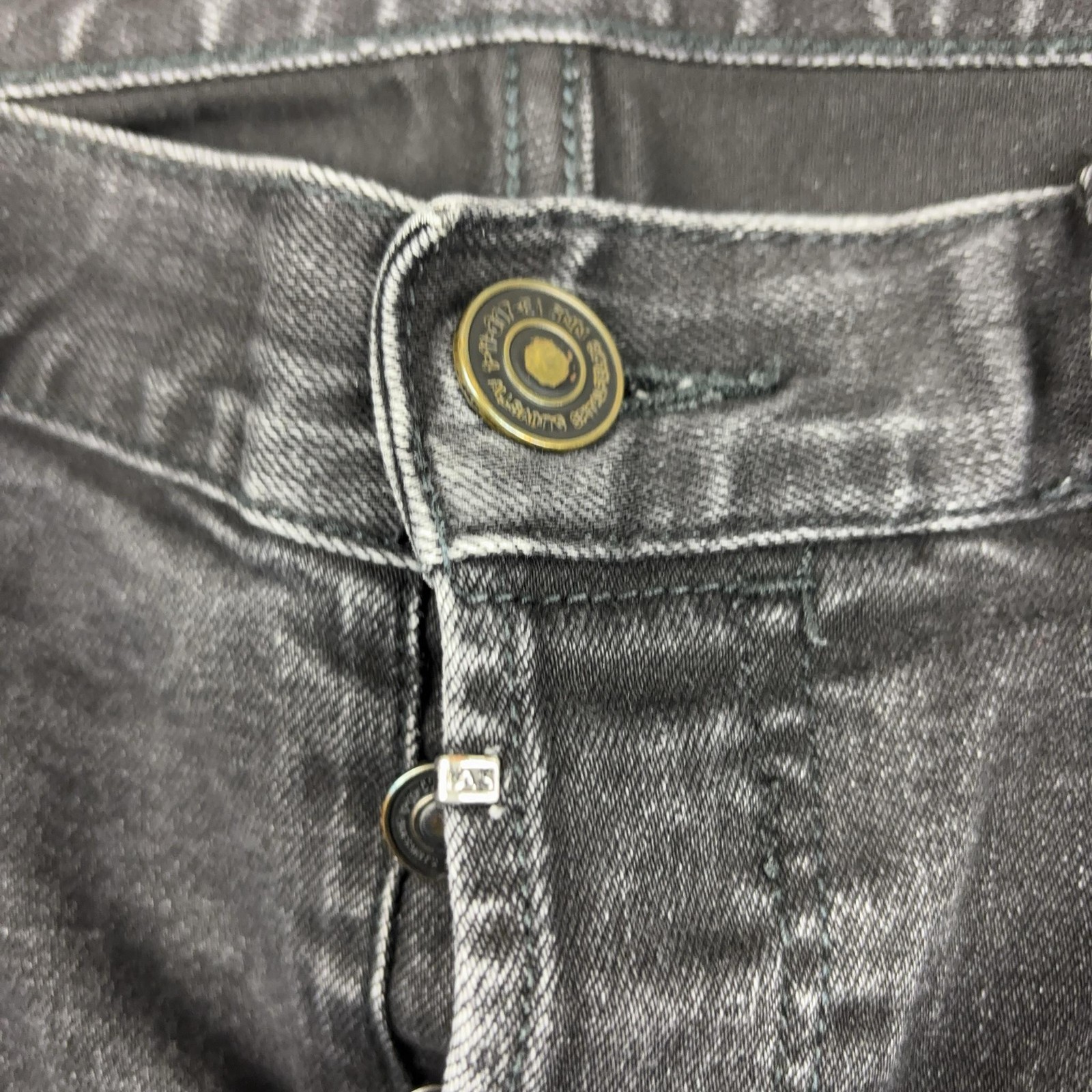AllSaints Rex Jeans Mens 34×32 Black Charcoal Wash Slim Skinny Denim Pants