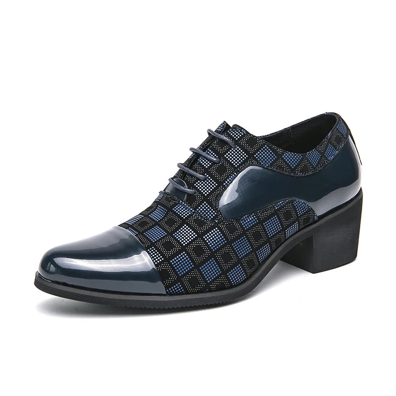 With 6 Cm Heel Extra Height Business Formal Pointed Leather Shoes for Men
