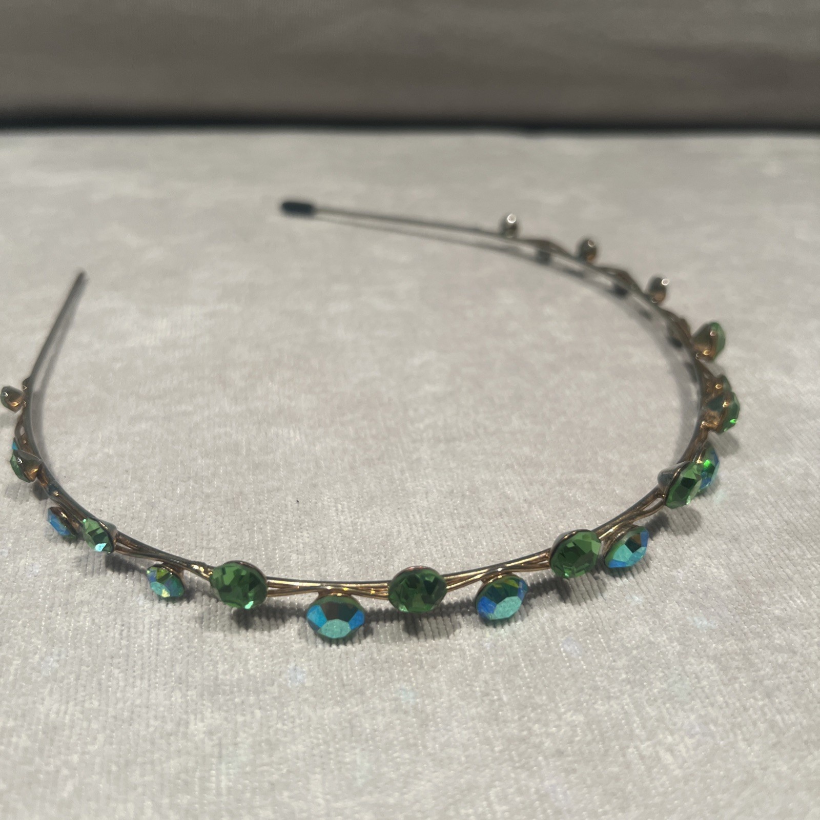 Tasha Twisted Band Green Stone Headband