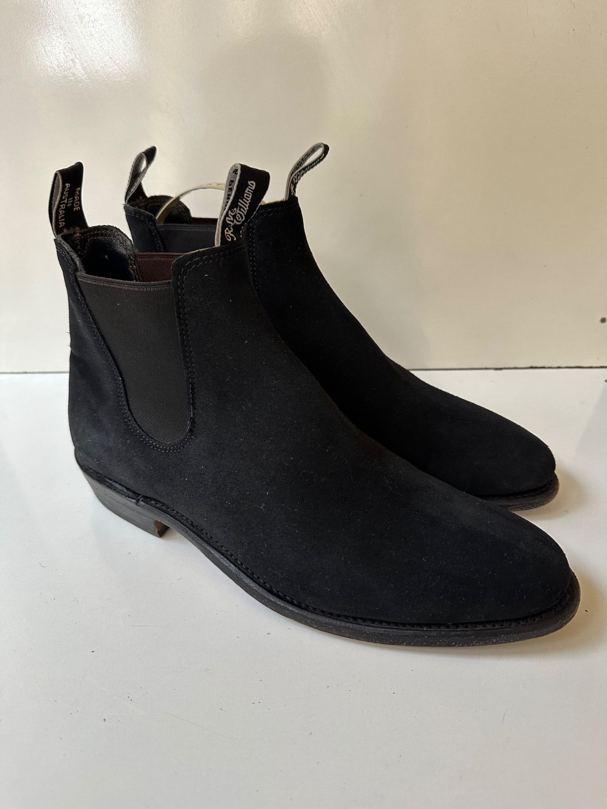 R.M.Williams Craftsman Suede Black Men’s Ankle Boots UK 8.5 USA 9.5