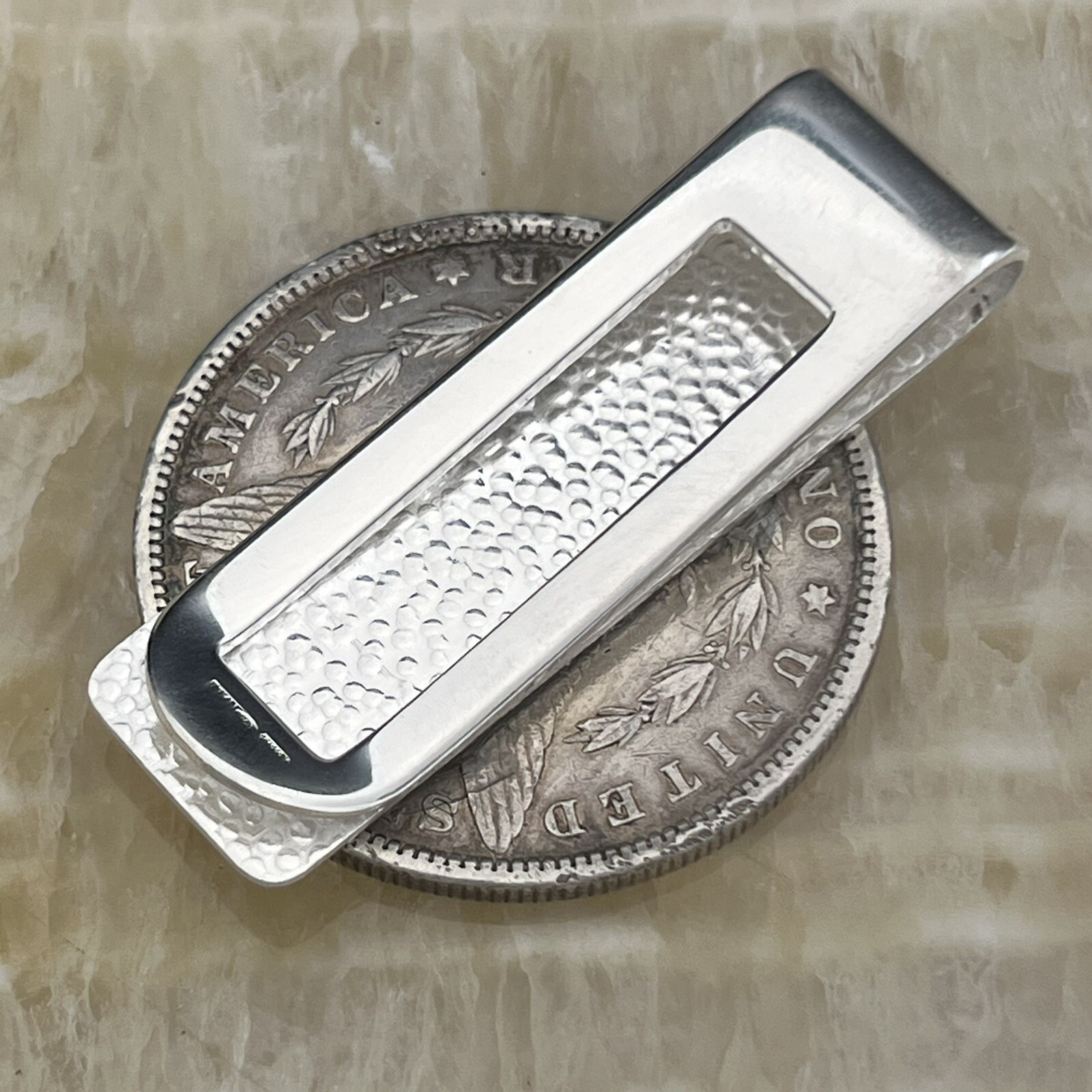 New Sterling Silver .925 Credit Card Money Clip Wallet 90% Silver Morgan Dollar