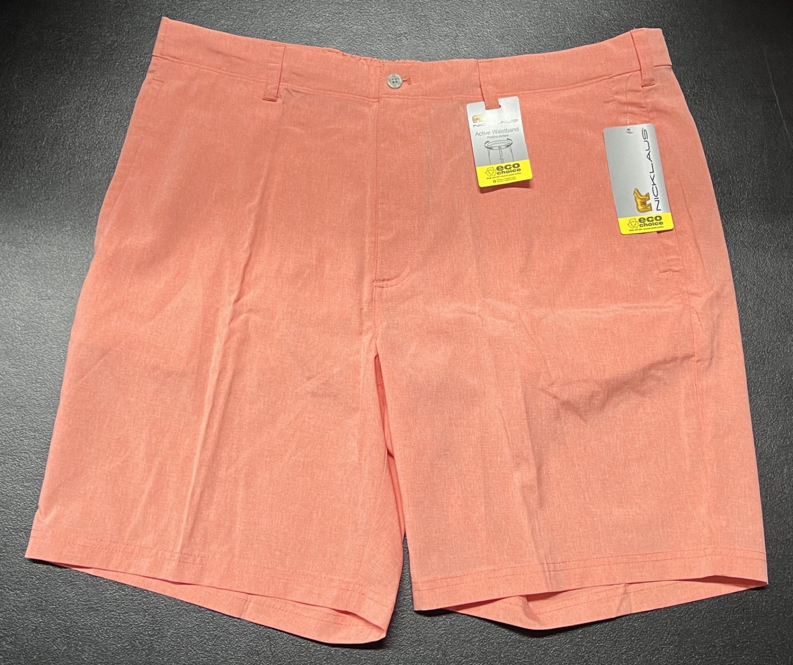 Nicklaus – Men’s – Shell Pink – Eco Choice Moisture Wicking Golf Shorts- Size 40
