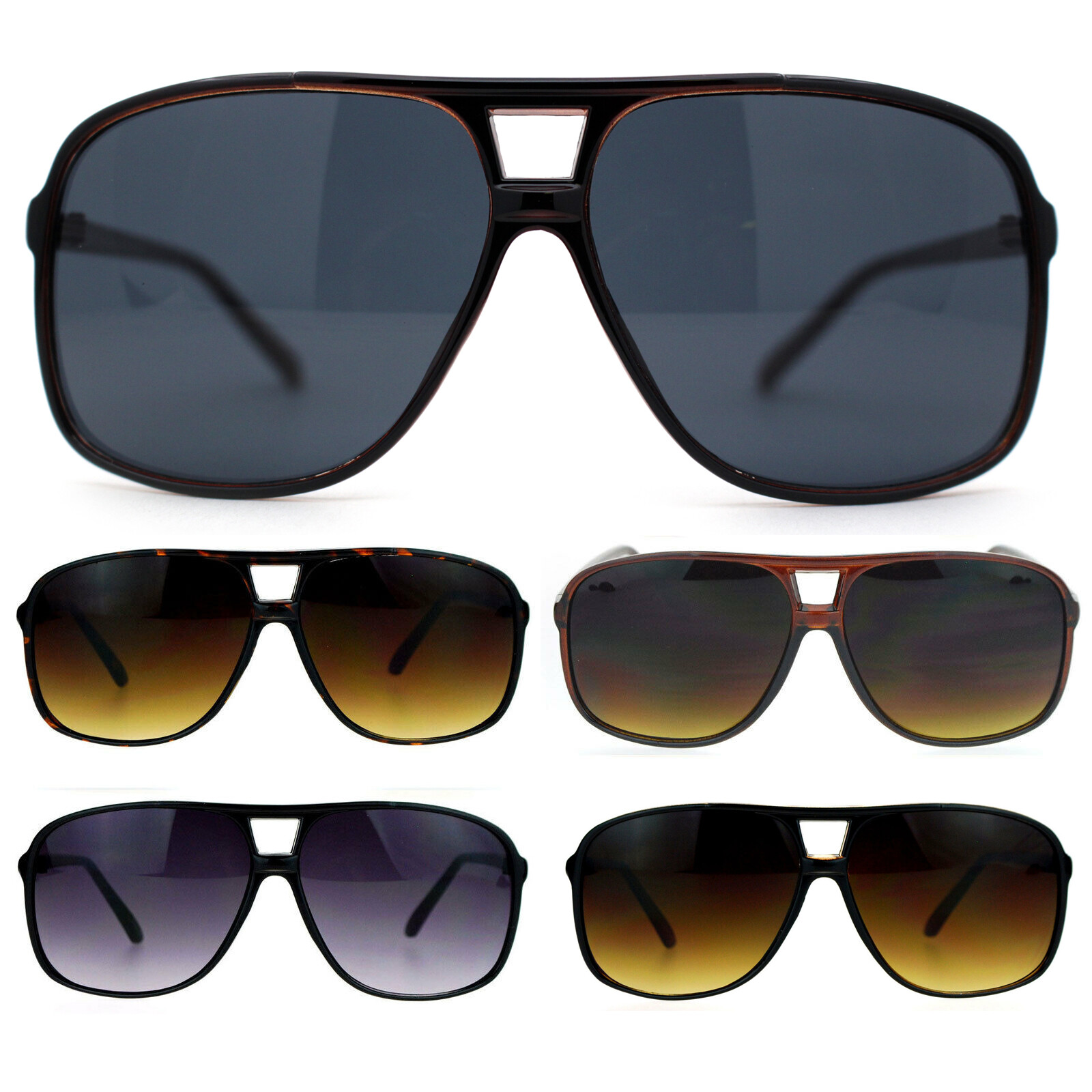 SA106 Oversize Large Thin Plastic Racer Mens Sport Sunglasses