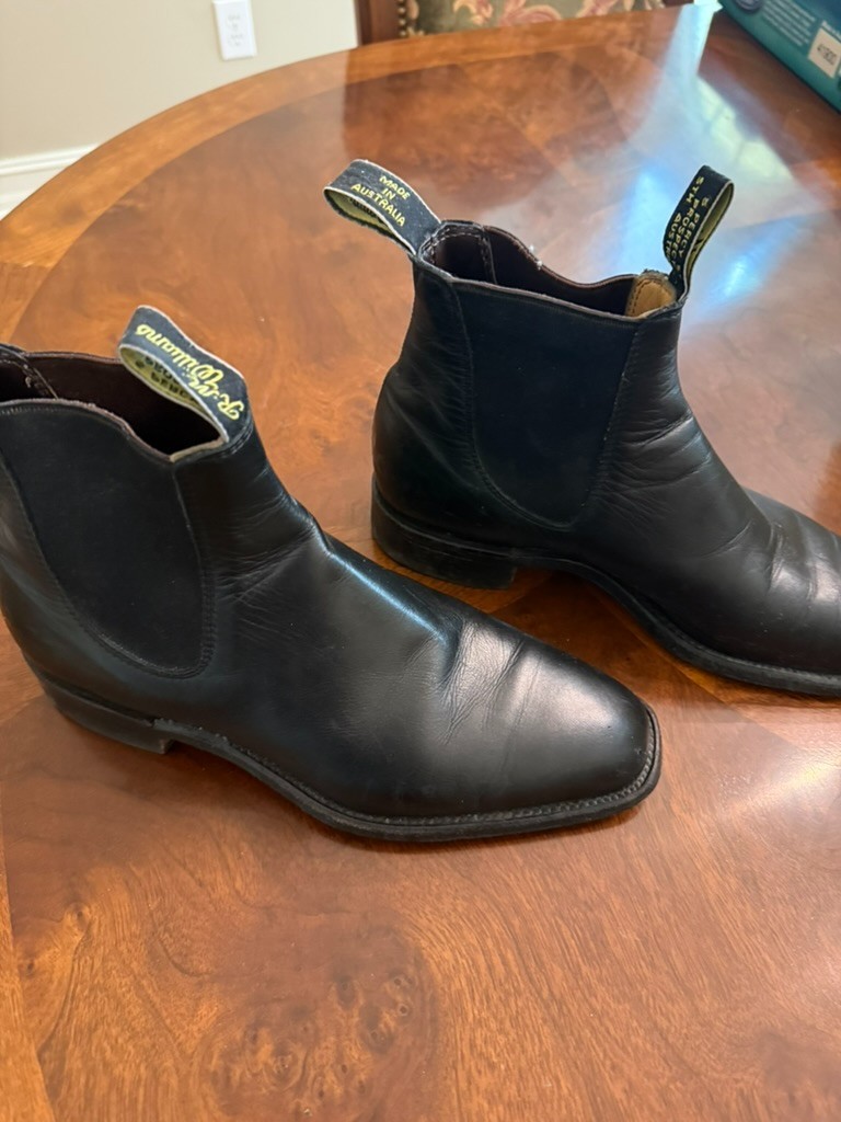 RM Williams Comfort Craftsman Black Chelsea Boots AU 6.5 G US 7.5 D Vintage 1997