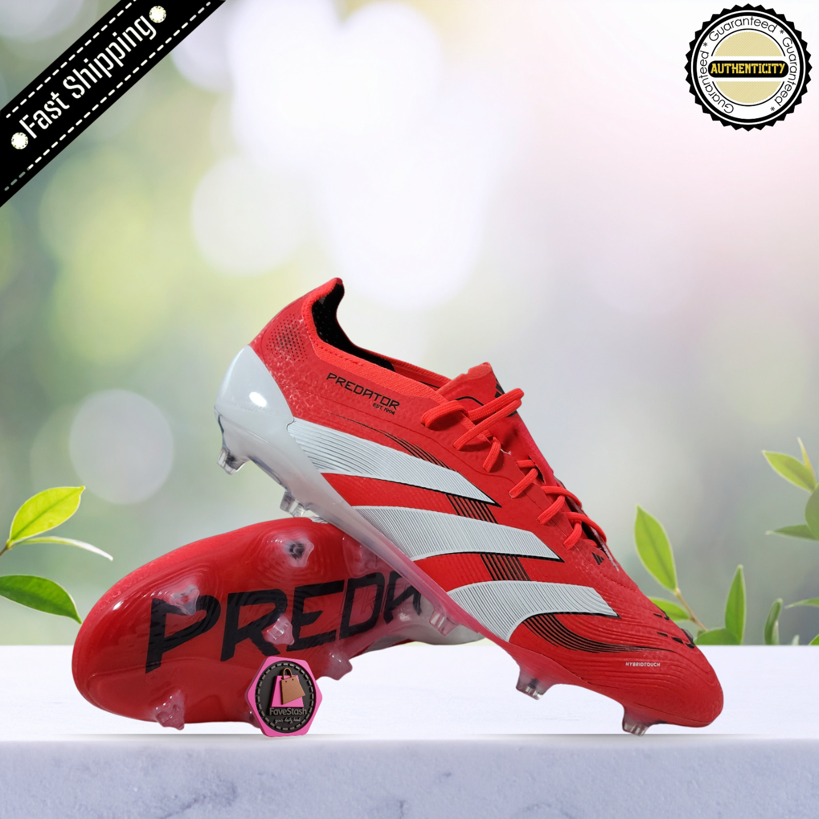 $260 Adidas Predator Elite FG Soccer Cleat Shoes Pure Victory Pack Red ID3882