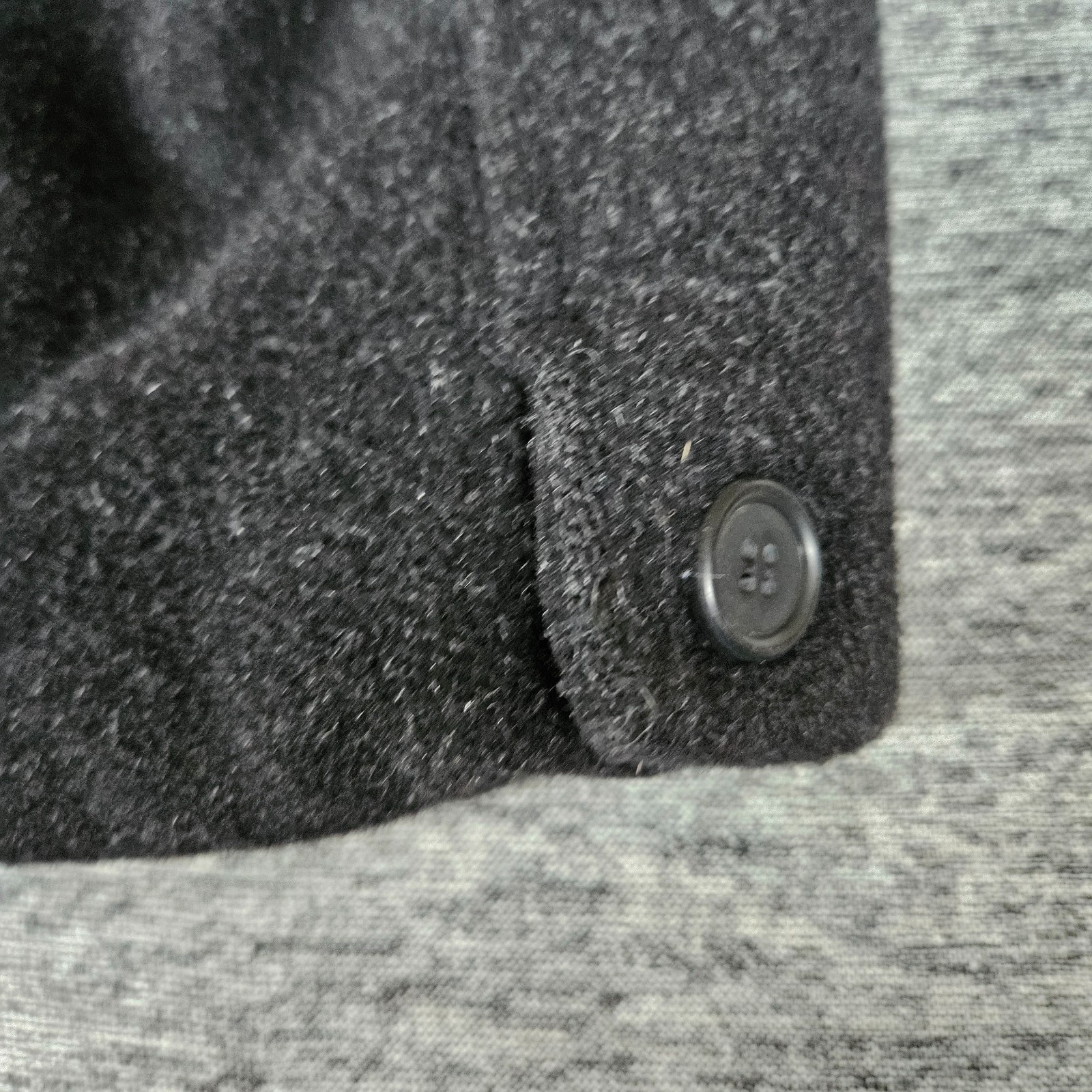 J.Crew University Jacket Mens Medium Black Wool Thinsulate Lined Pea Coat Preppy