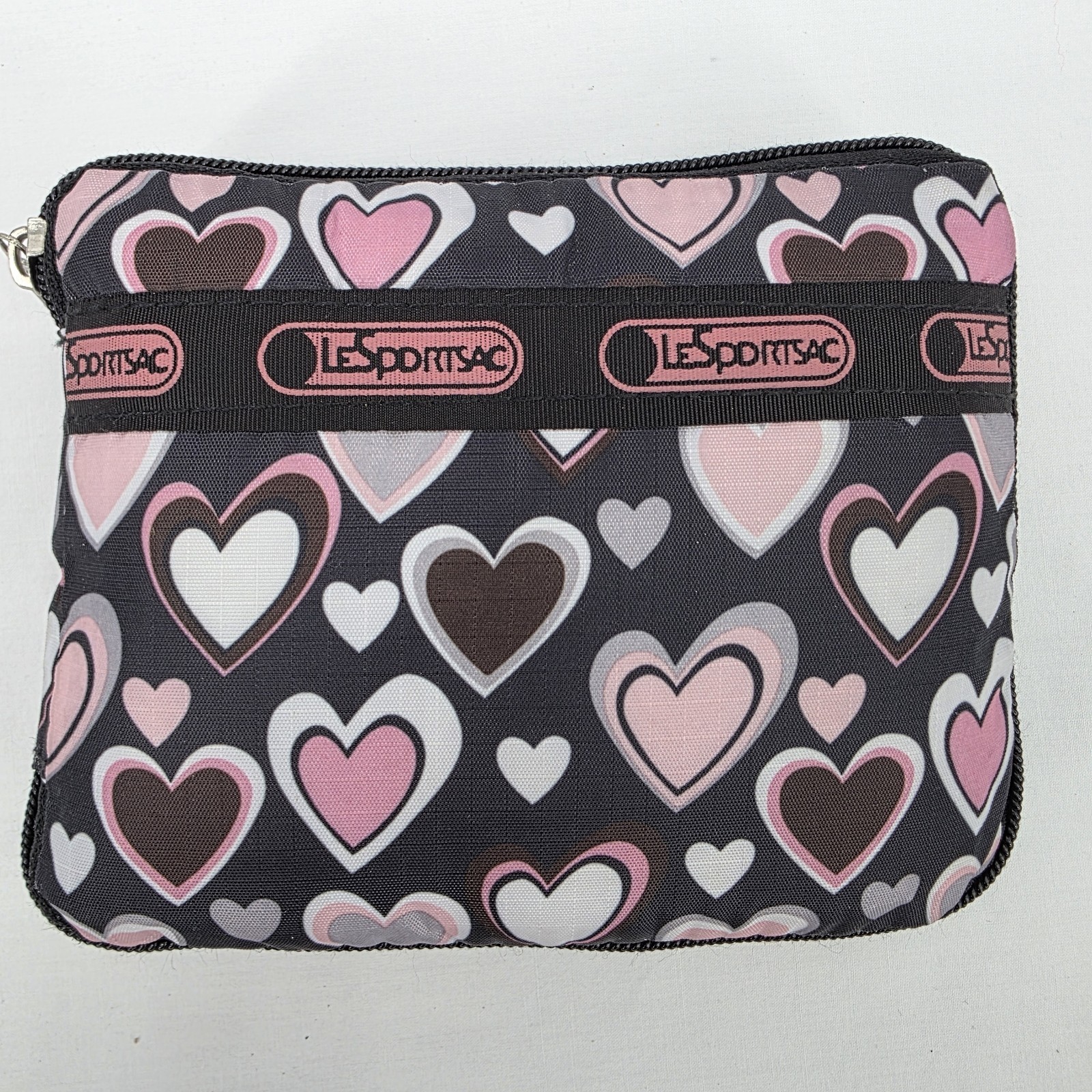 LeSportSac Foldable Tote Hearts Lightweight Travel Bag ~ 15×16