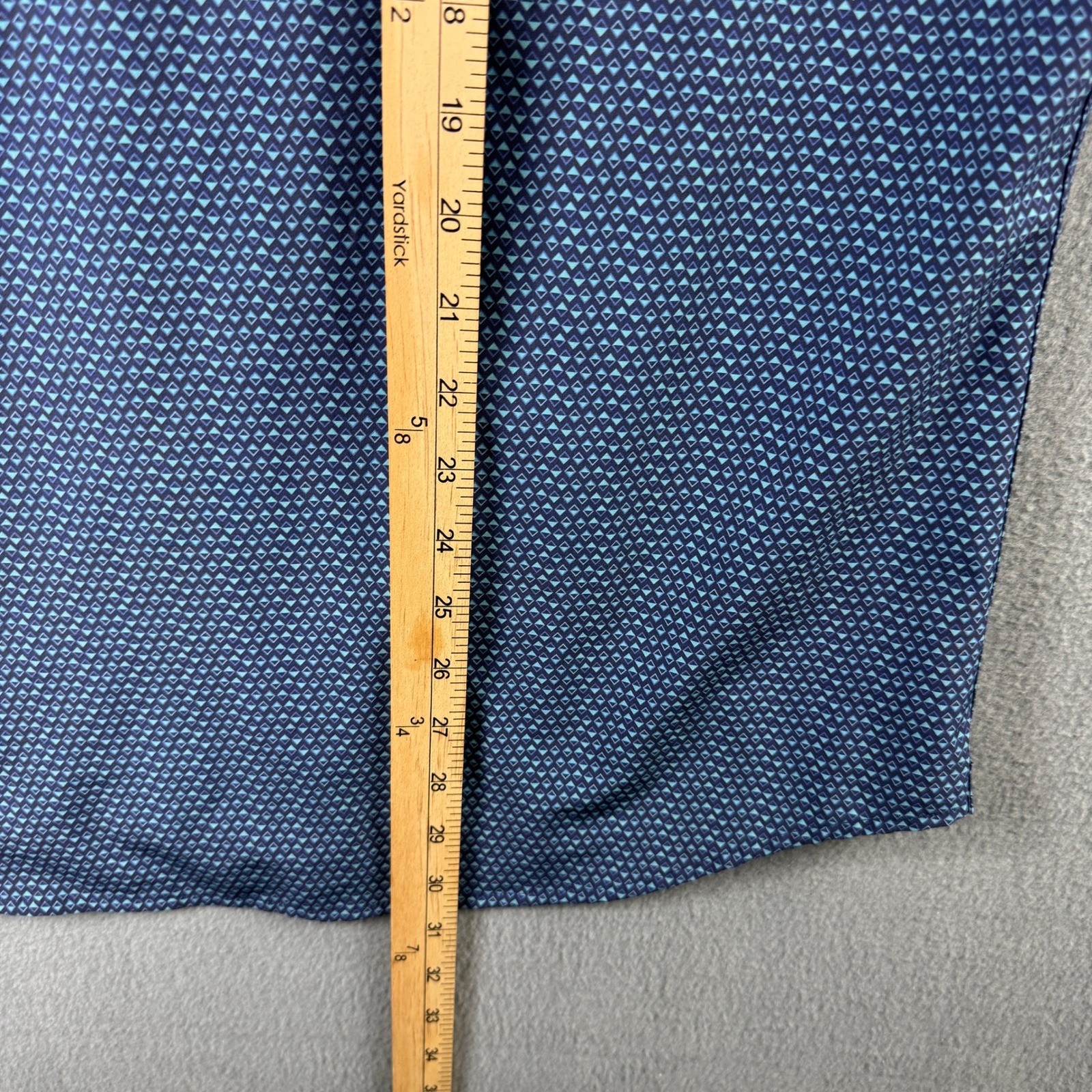 7 Diamonds Higher Love Mens Blue Geometric Diamond 4-Way Stretch Shirt Size L