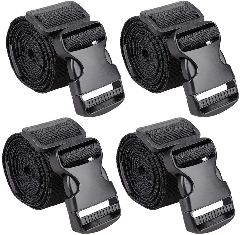 4Pack 38″ Adjustable Nylon Utility Straps w/ Quick-Release Buckle for Moving