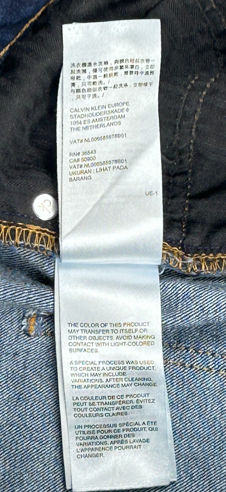 Calvin Klein Skinny Jeans Mens Size 6 Medium Wash Blue Denim 5-Pocket Design