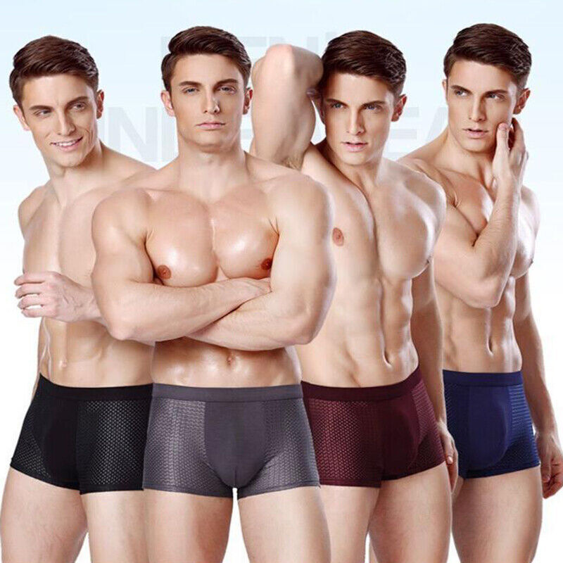 4PCS Boxhero Bamboo Fiber Boxer Briefs, 4pcs Bamboo Fibre Boxer Shorts US STOCK