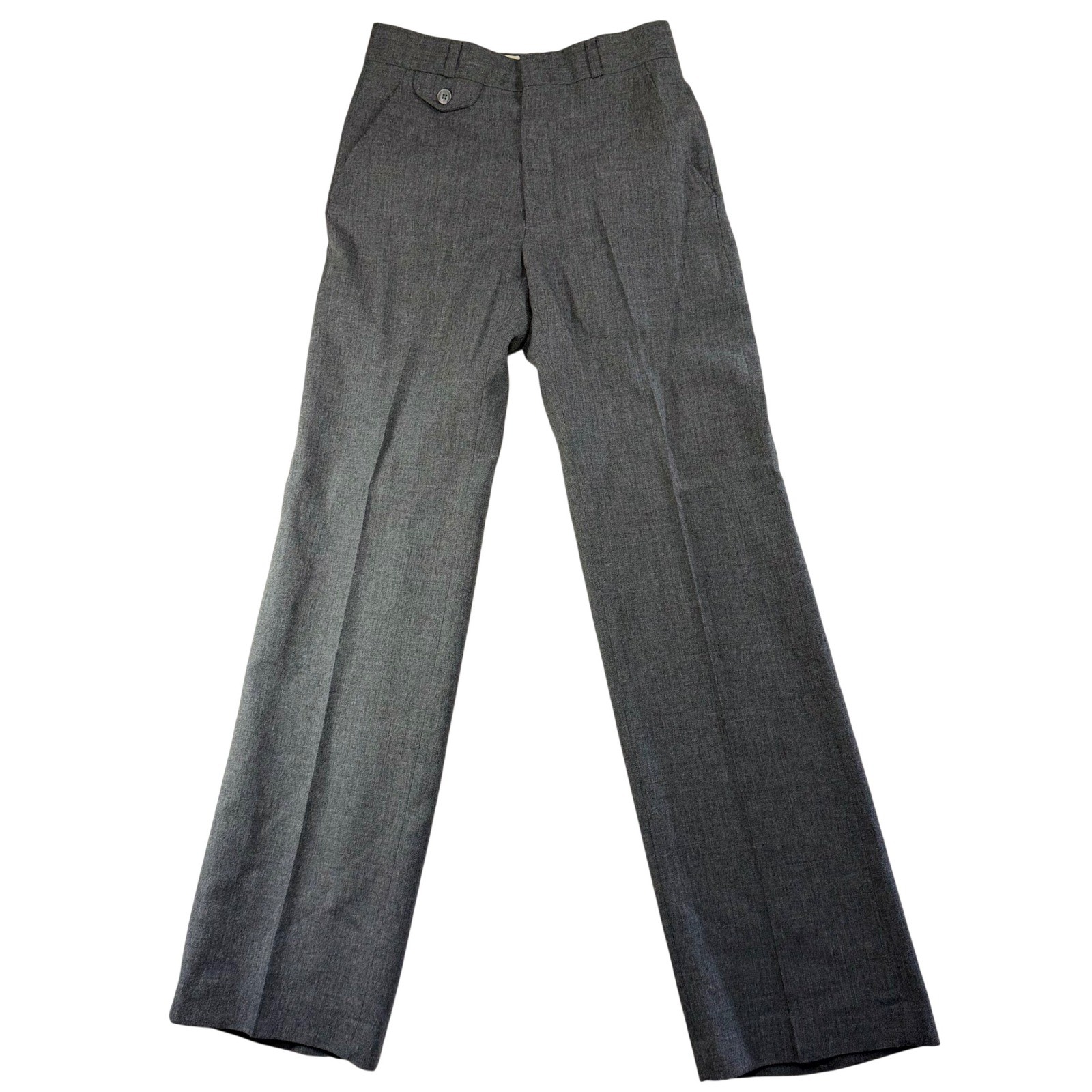 Body Work Vintage Mens Gray Dress Pants 28×32 Made in USA Straight Leg Trousers