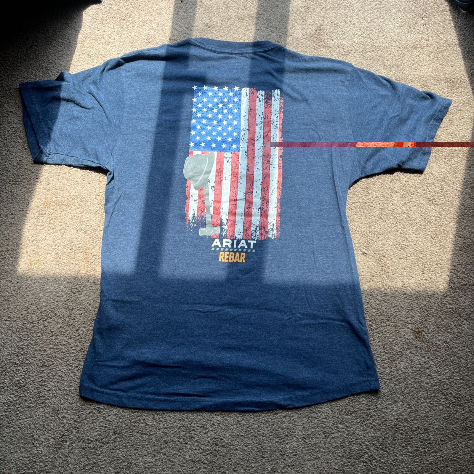 Ariat Men’s Rebar Workman T Shirt Short Sleeve Blue USA FREE 📦