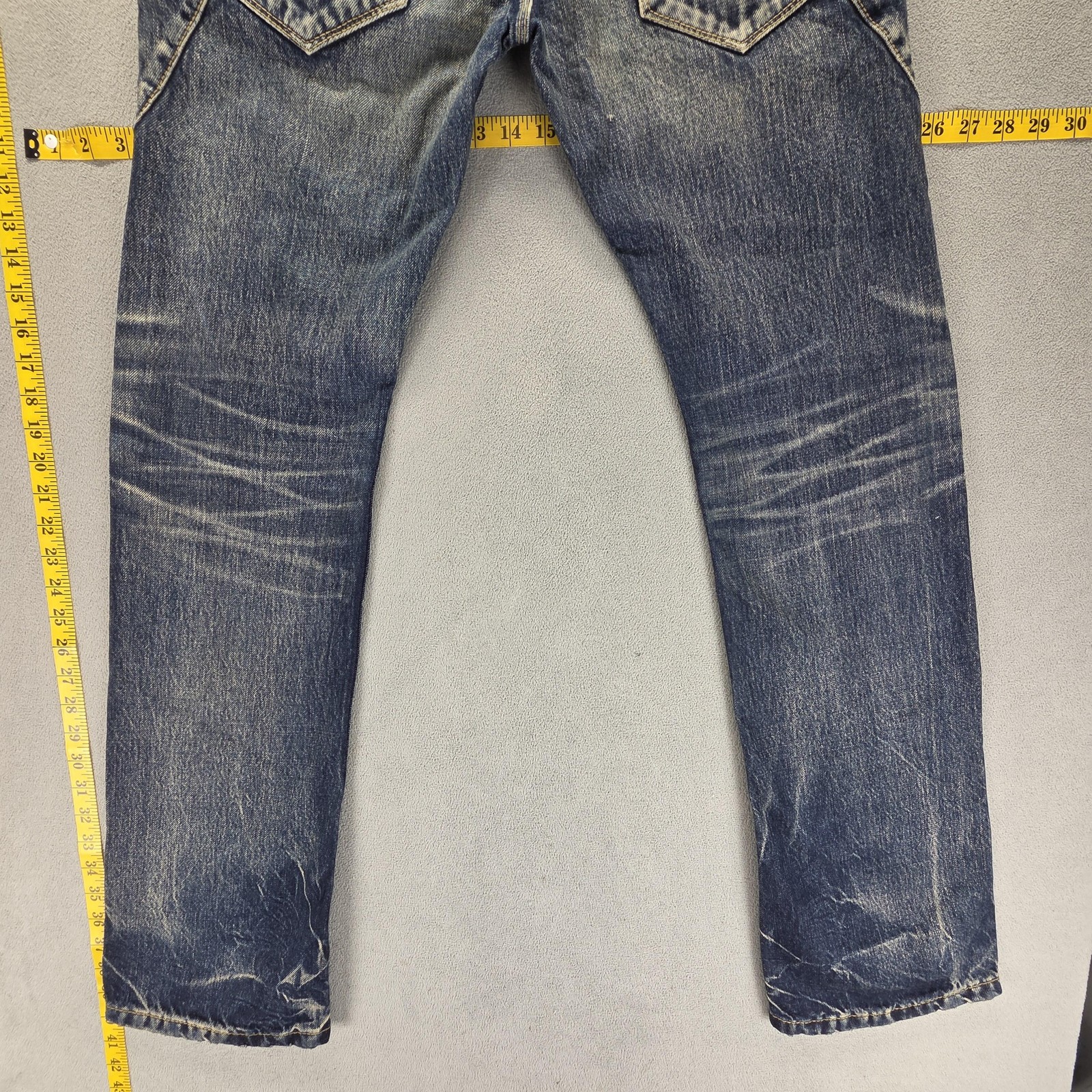 Japanese Selvedge Jeans Honeycomb Whiskers Stacking Fades Low Rise Fits 29×32