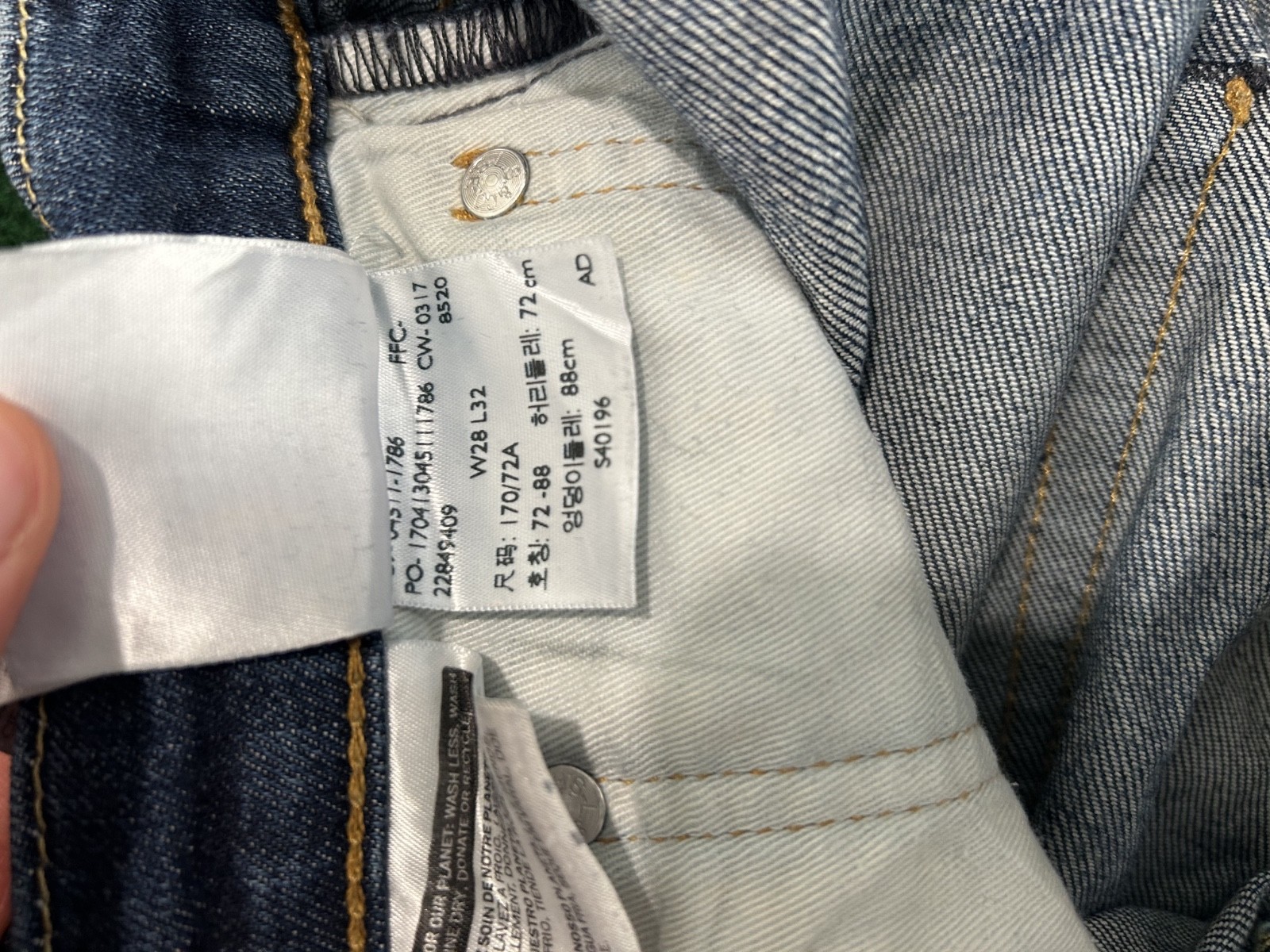 Levi’s 511 Grey Stonewashed Vintage Denim Slim Fit Jeans