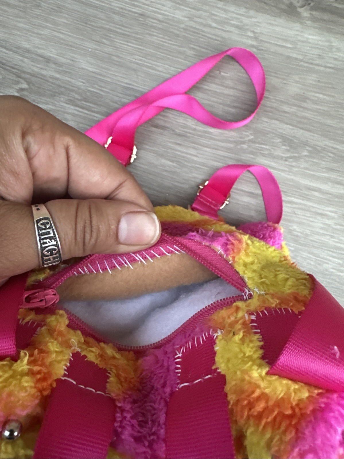 Mini Fuggler Backpack Homemade Adjustable Straps Piercings – Please Read
