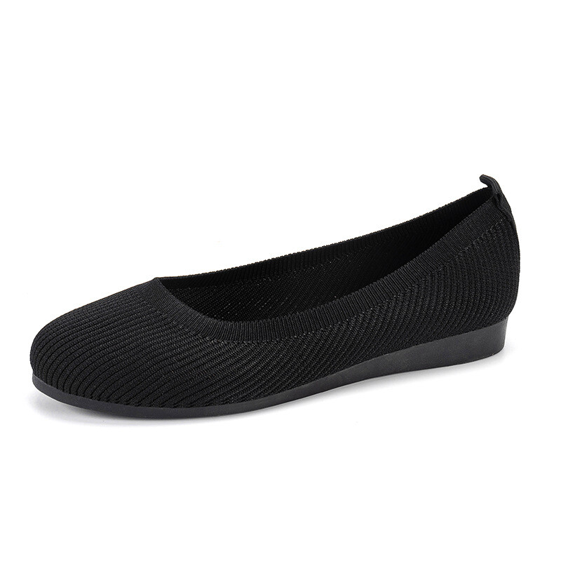 Women’s Ballet Flat Dressy Casual Knit Shoes Slip On Round Toe Women Mesh Flats