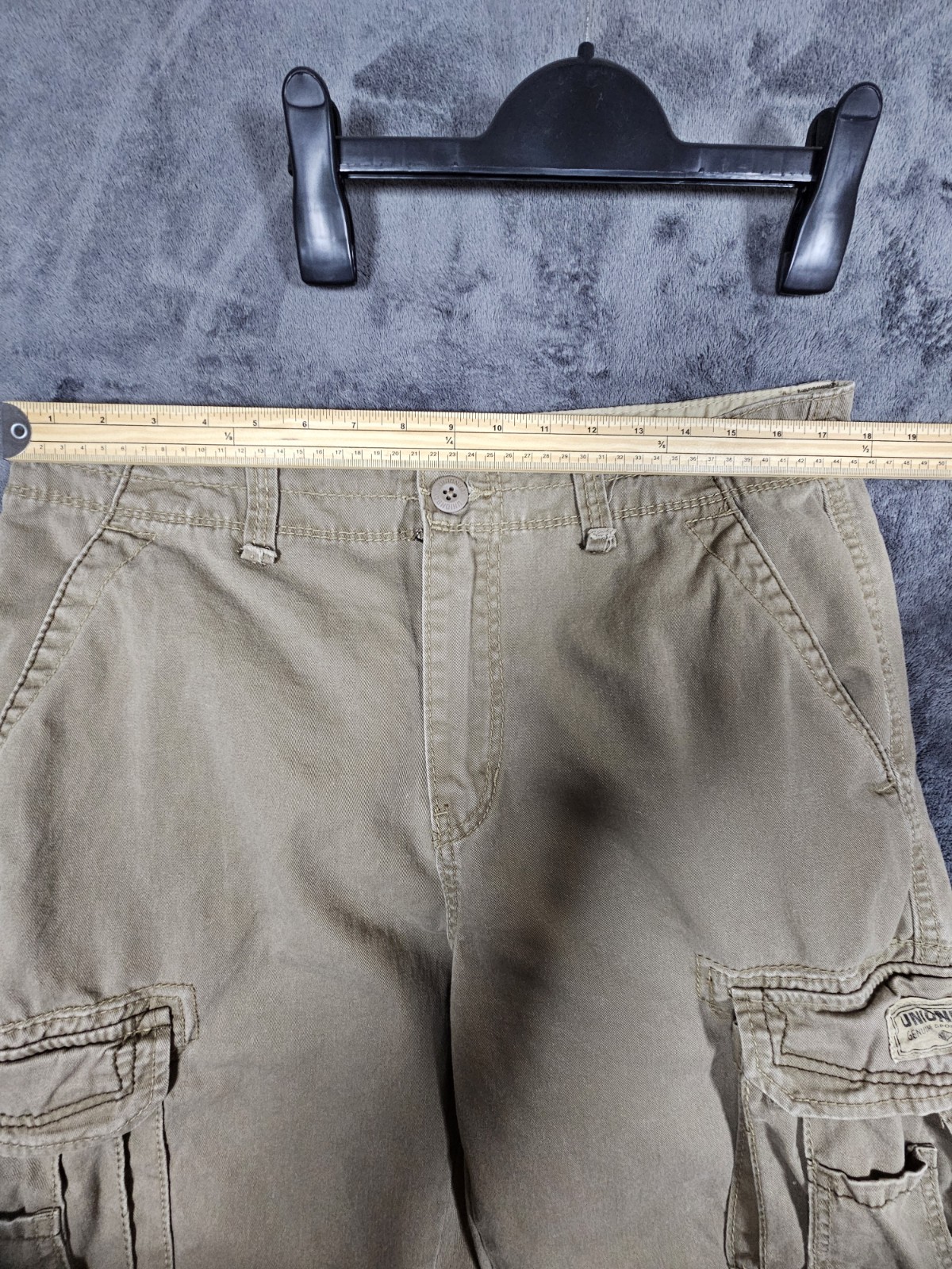 Unionbay Cargo Trousers Khaki/Brown Men’s Size W34 L34 Relaxed Workwear