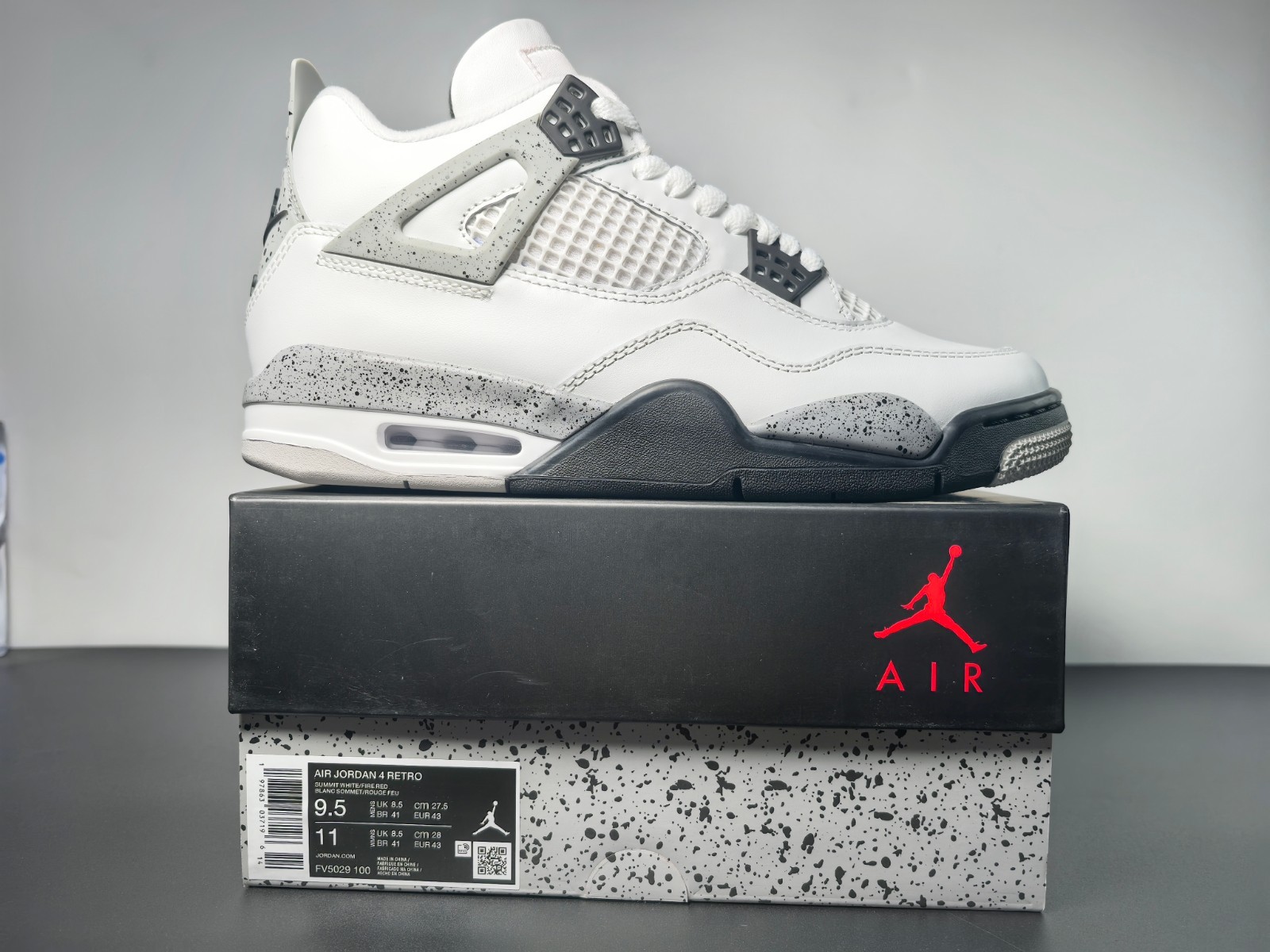 Jordan 4 “White Cement” Men’s Retro Basketball Shoes Mid Top