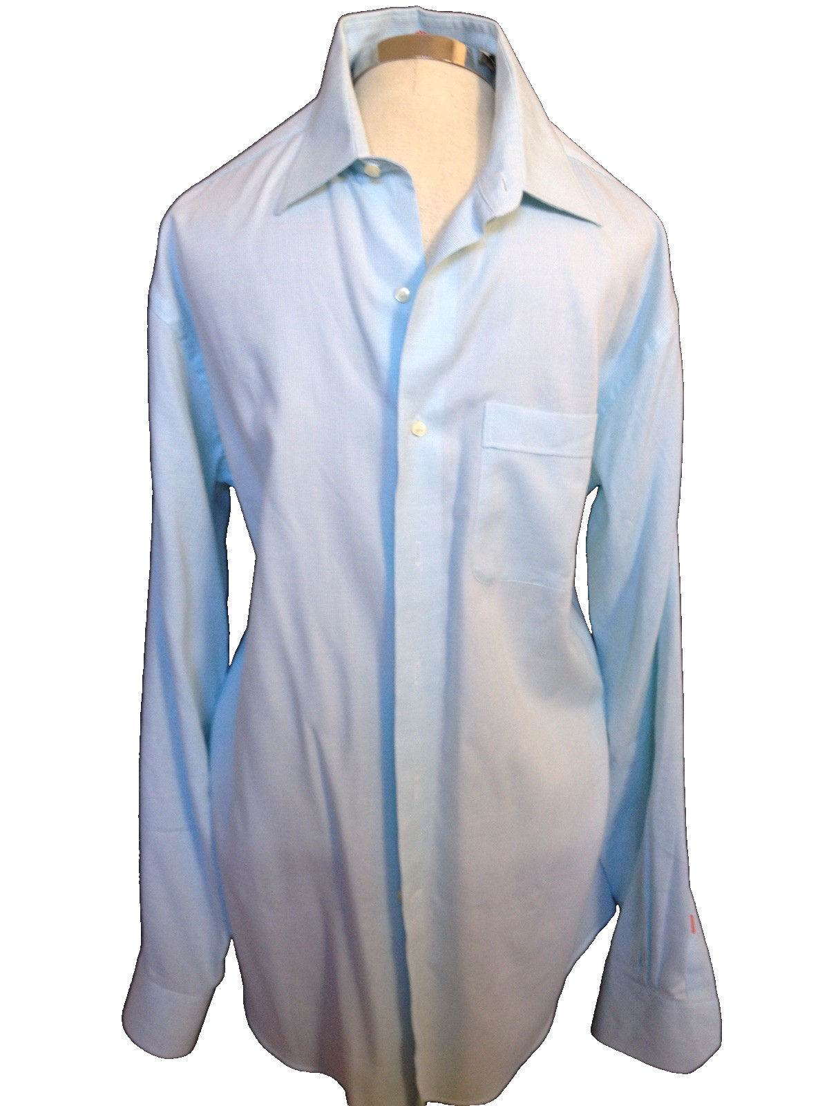 TOMMY BAHAMA Men SZ 15.5 34/35 Turquoise 100% Cotton Button Long Sleeve Shirt