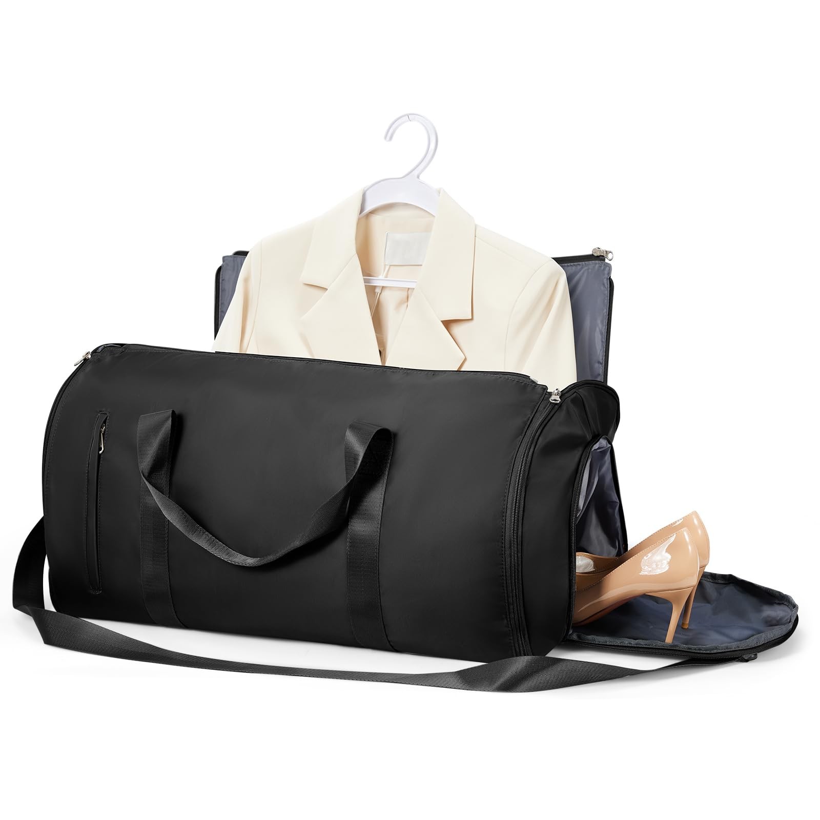 Convertible Garment Bags for Travel Carry On Bag For Men Women Black