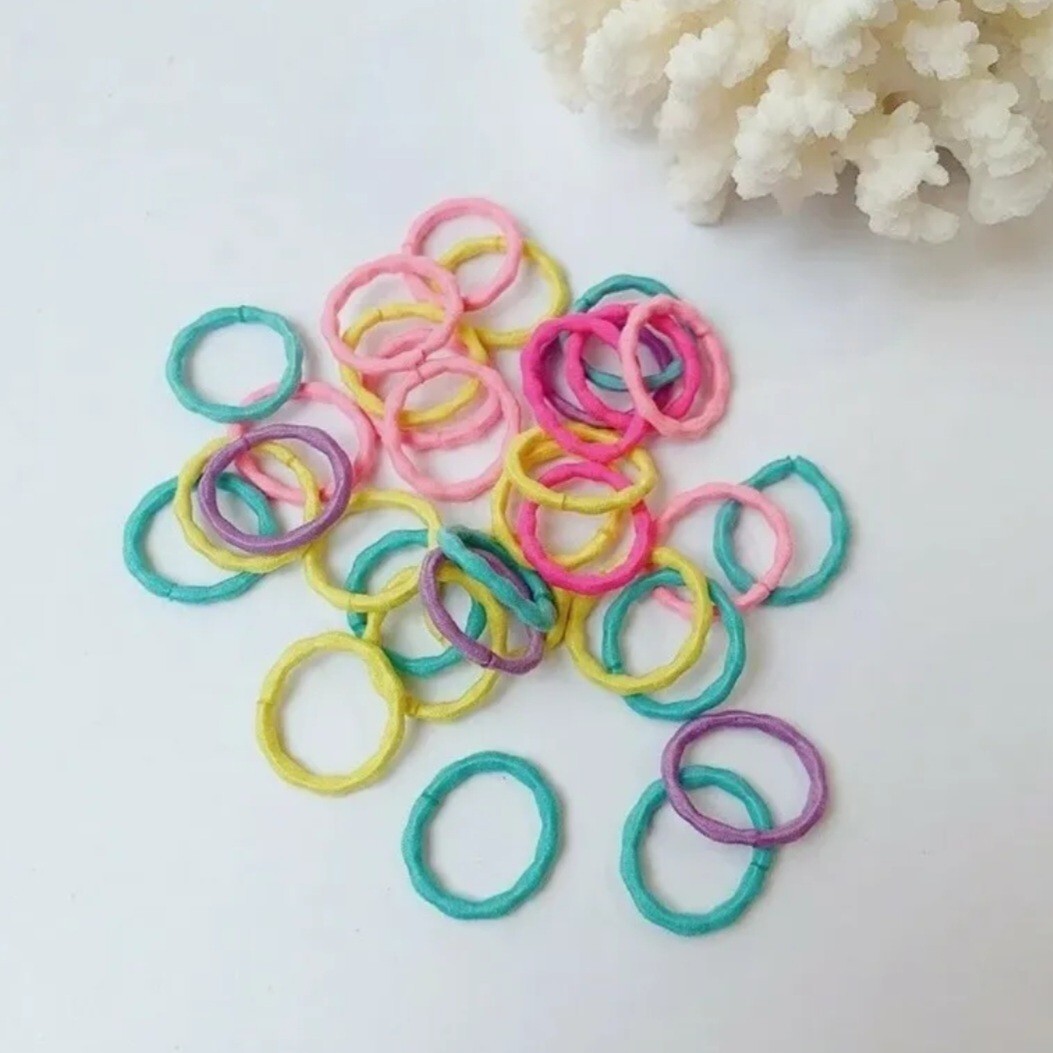 50Pcs Baby small Hair Ties Elastics Ponytail Holders Elastic Bands Womens Girls
