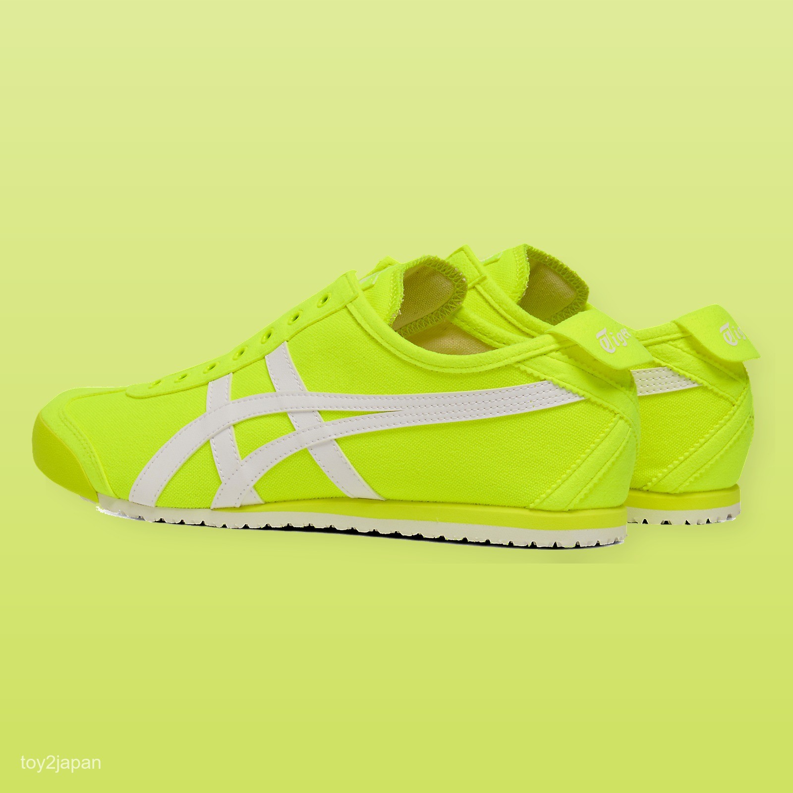 Onitsuka Tiger MEXICO 66 SLIP-ON 1183A360-752 Safety Yellow White Men’s Size New