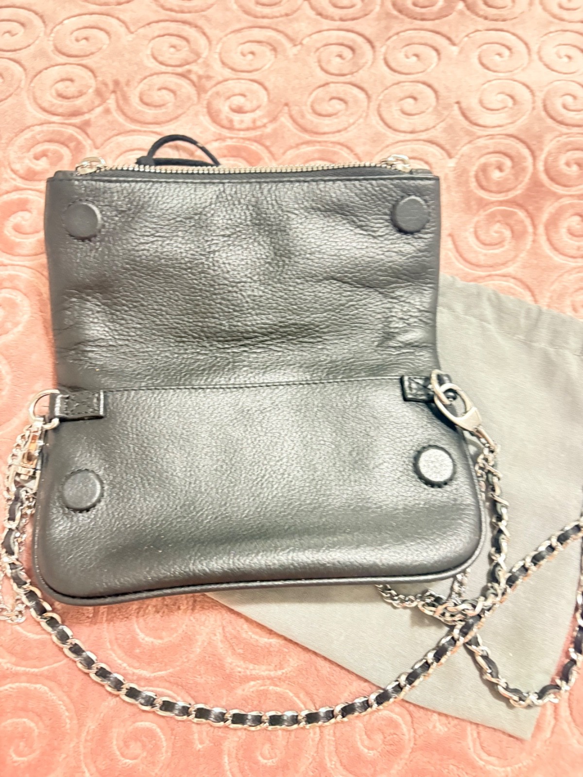 authentic nano leather bag with chain zadic and voltaire