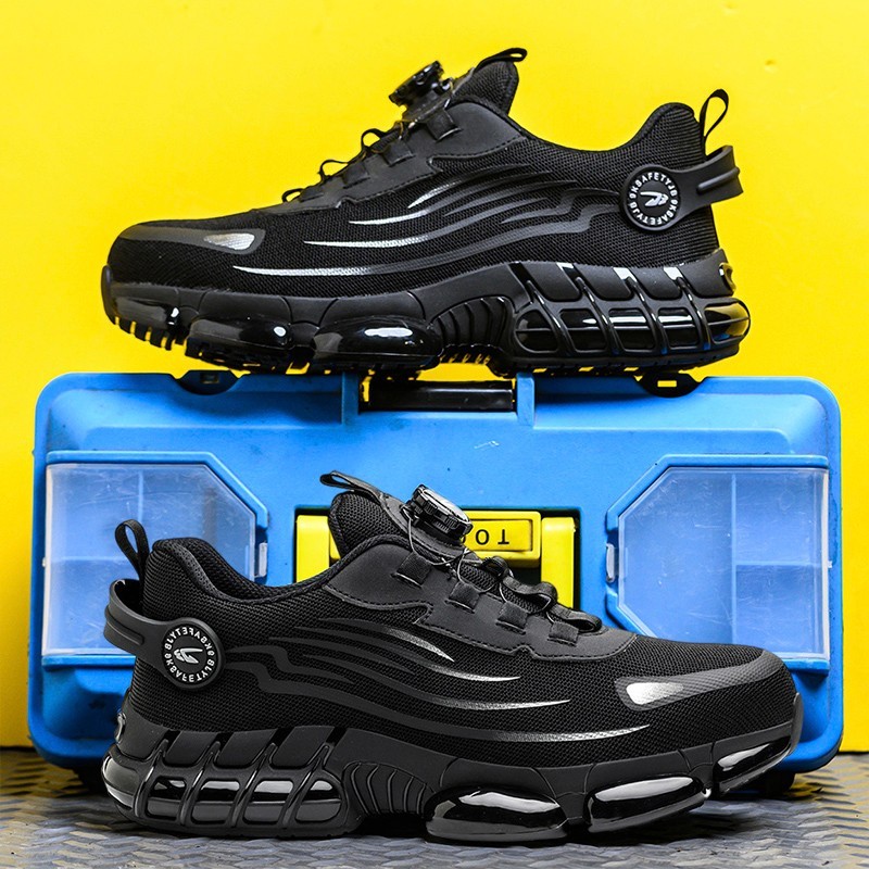 Work Safety Shoes Men Anti-smash Anti-stab Work Shoes Sneakers Steel Toe Shoes
