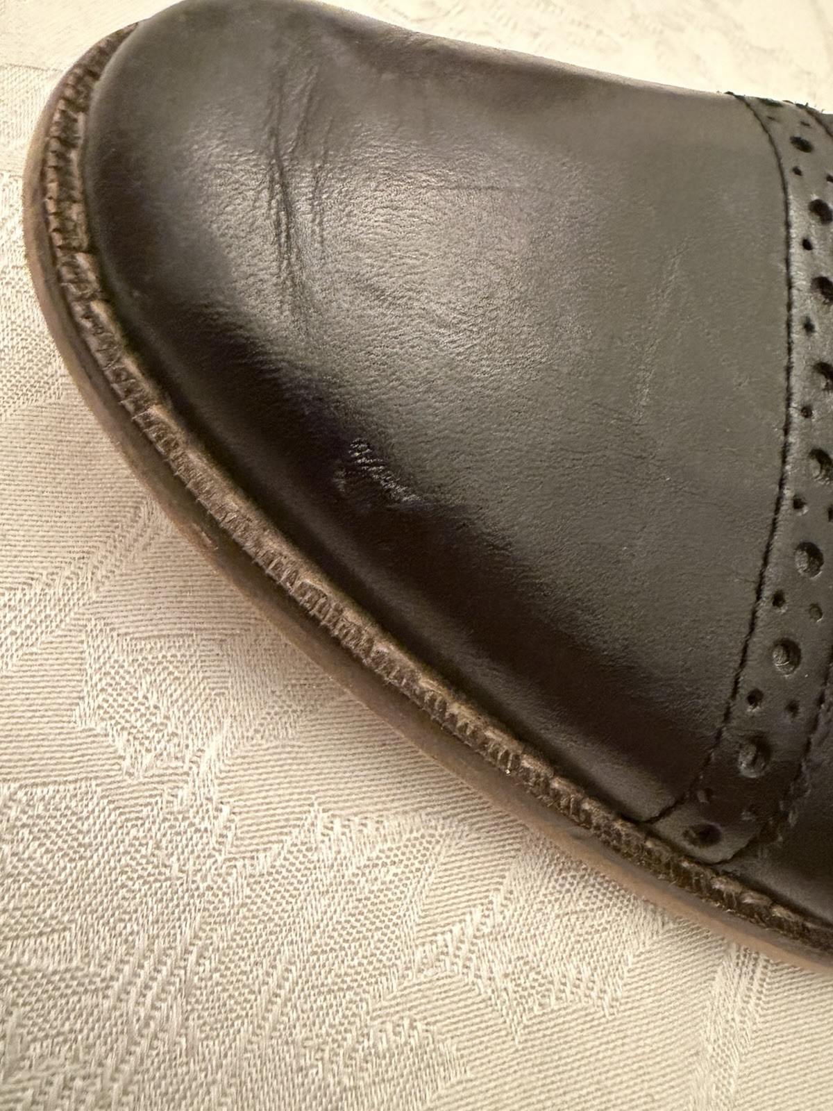 Florsheim Men’s Midfield Cap Toe Oxford Shoe With Broguing Black Size 10.5D