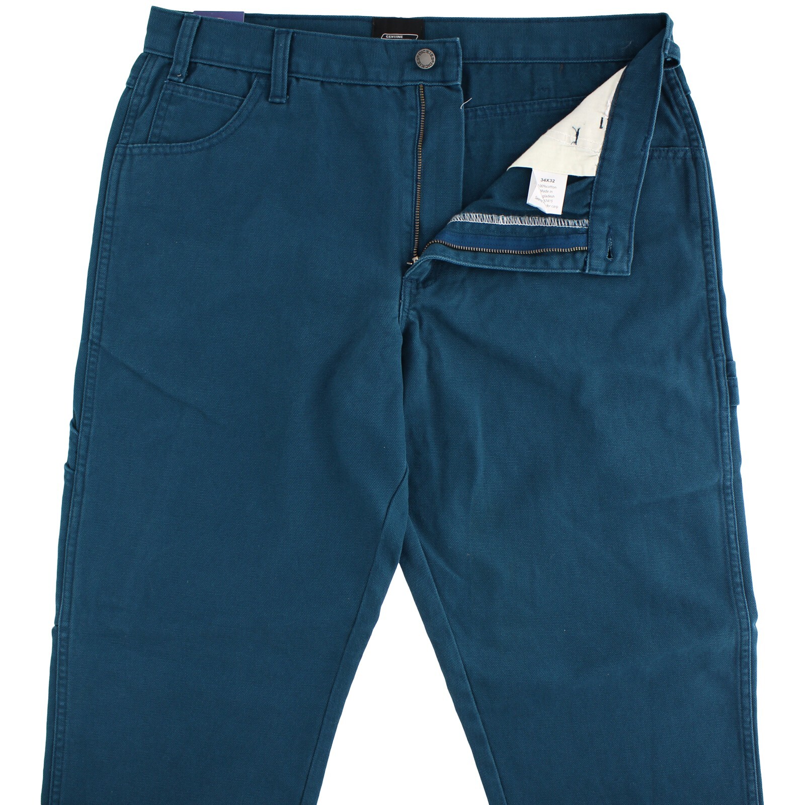 Dickies Men’s Carpenter Pants, Regular Fit, Denim Canvas, 7-Pockets, Hammer Loop