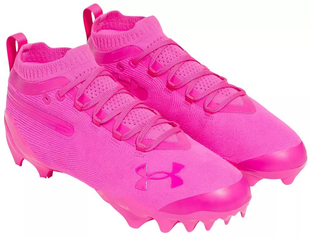 Under Armour Spotlight Pro Suede Football Cleats Rebel Pink 6000074-652
