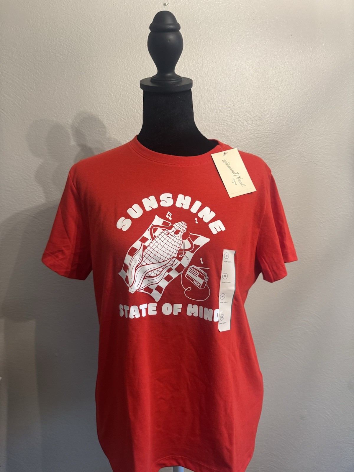 Universal Thread Graphic Logo Crew Neck Short Sleeve T-Shirt Mens Red Size M