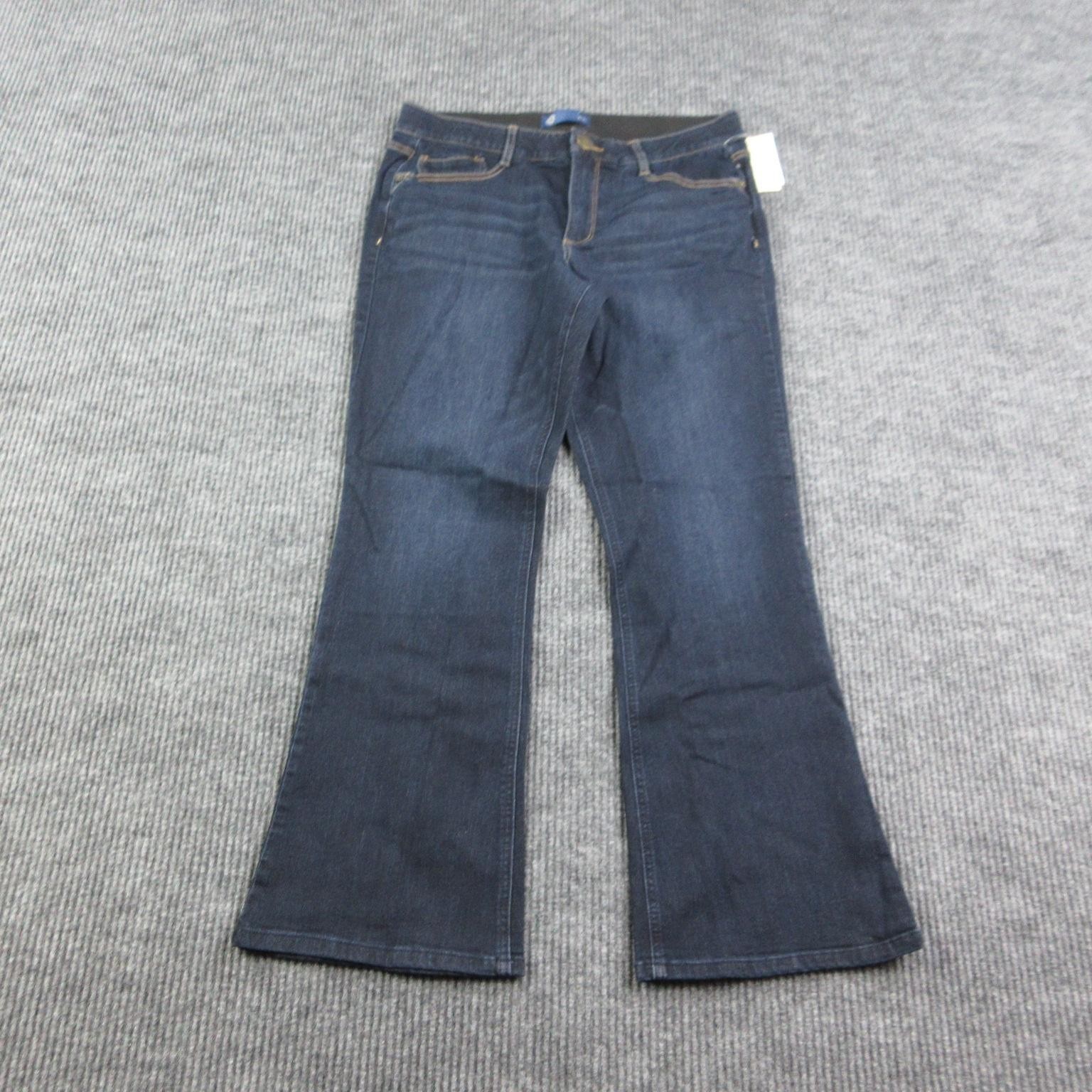 Democracy Jeans Womens 14P Blue Flared Mid Rise Ab’solution Stretch 33×29* NWT