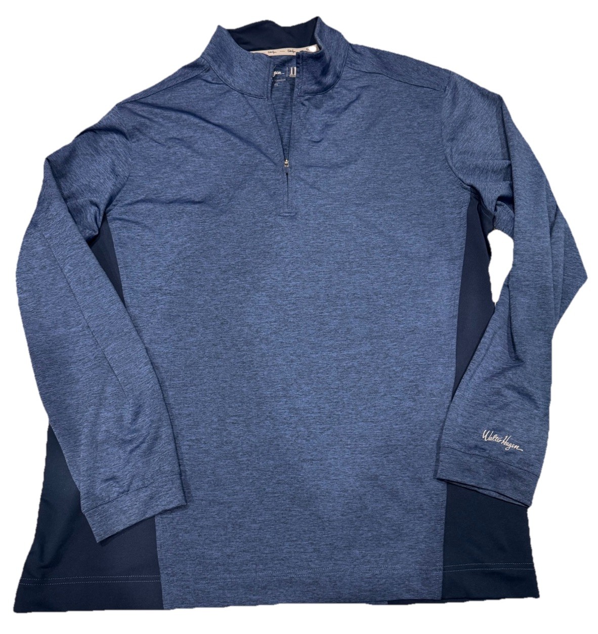 Walter Hagen 11 Majors Shirt Men’s L Blue 1/4 Zip Pullover Long Sleeve Mock Neck