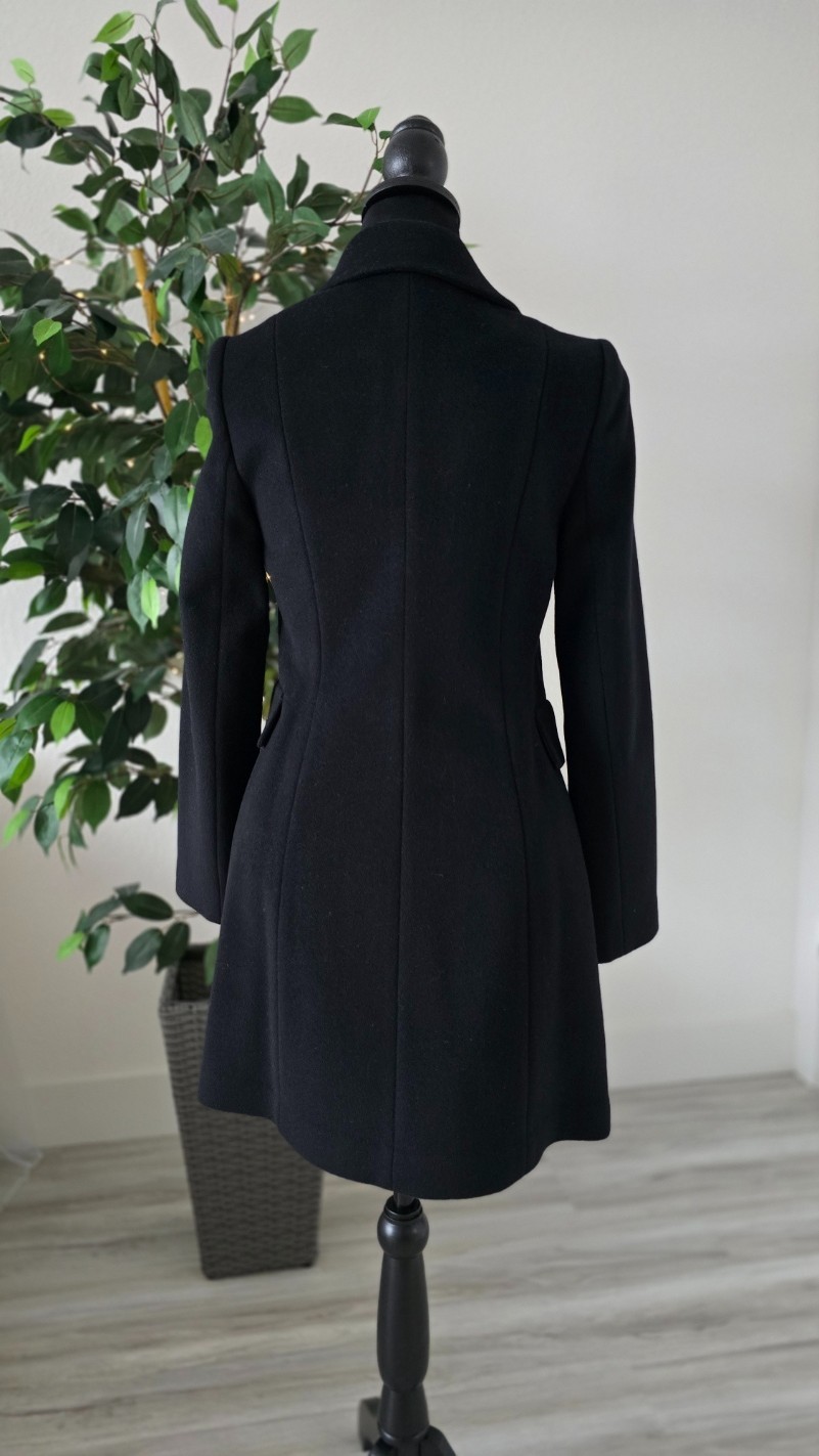 Korean Wool Cashmere Coat Women’s – 90% Wool 10% Cashmere – Size 55 -US S