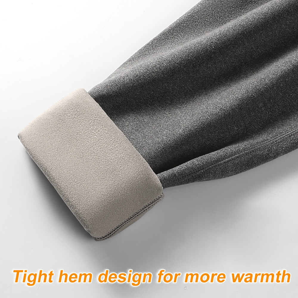Mens Fleece Lined Thermal Underwear Set Long Johns Top Pants T Shirt Winter Warm