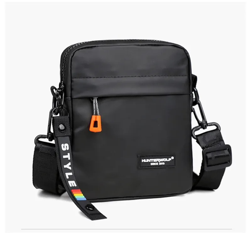 Simple Mini Men Crossbody Bag For Phone Side Bag Casual Waterproof PU Leather