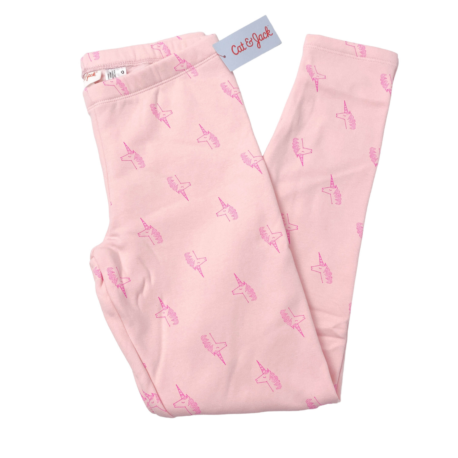 Cat & Jack Girls SIze XL 14/16 Fleece Pull-On Legging Unicorn Loring Pink