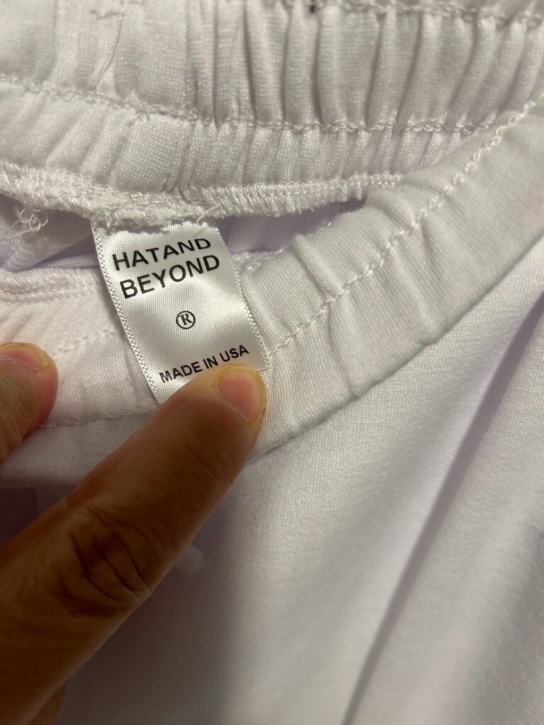 Hat and Beyond Size Small White Fleece Women’s Joggers Sweatpants drawstring