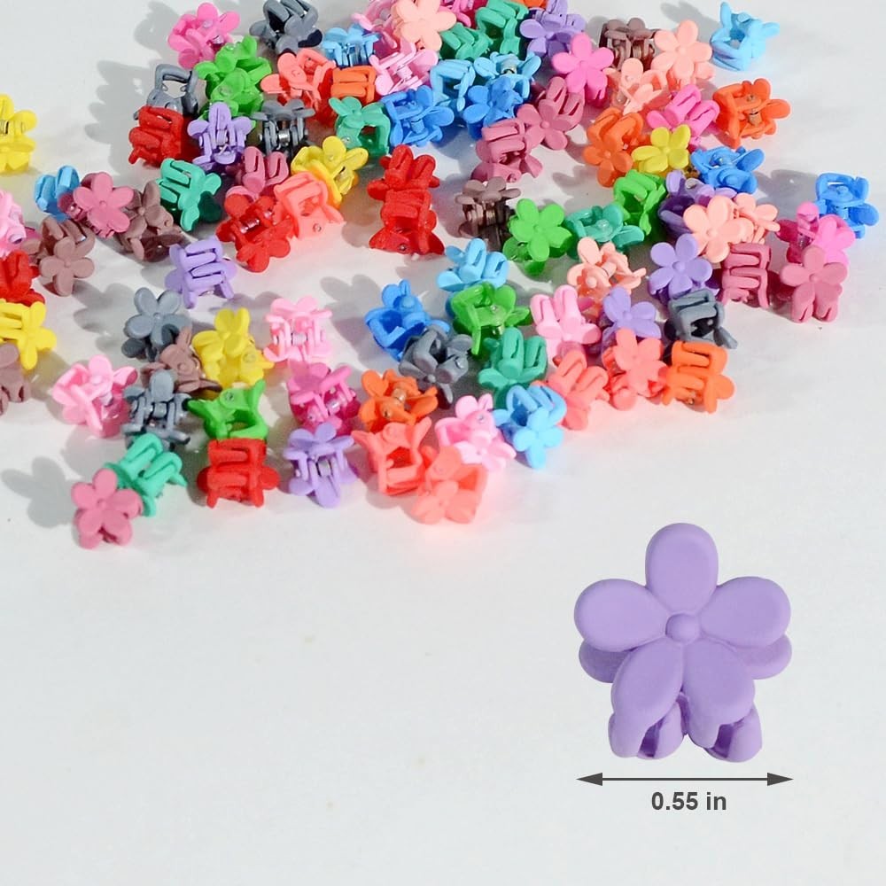 50Pcs Mini Flower Hair Clip Flower Clips,Colorful Mini Hair Claw,for Women, Girl